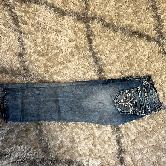 Jeans bleu rose Rock & Republic Chrissy Crop Capri Chroma 28